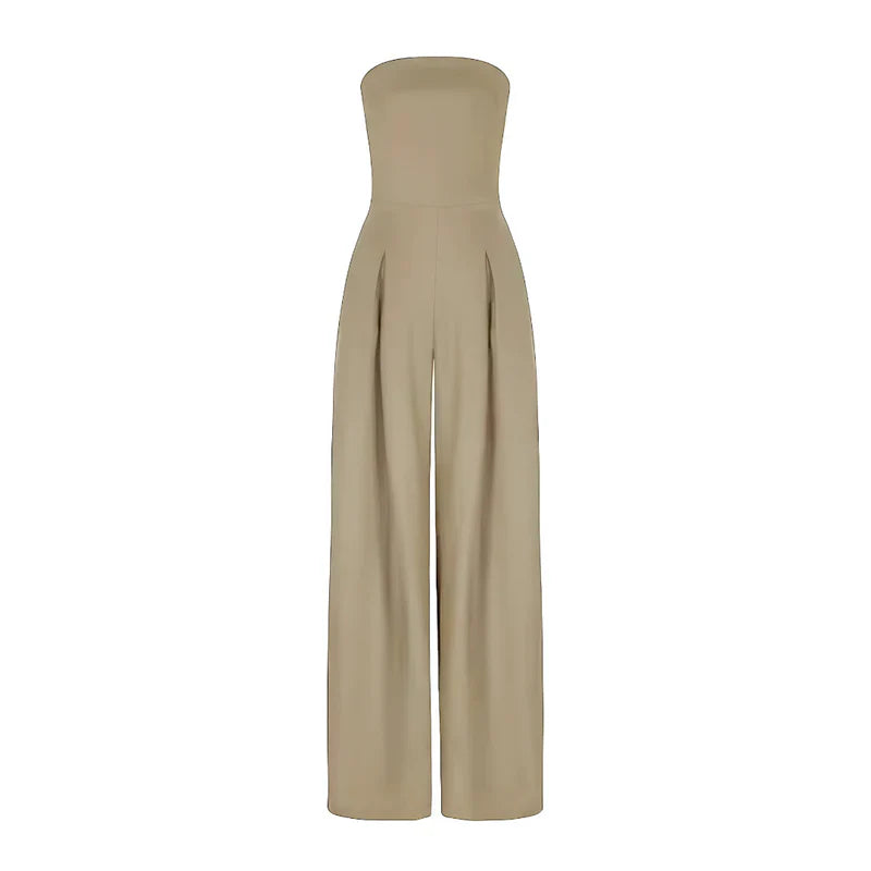 Ærmeløs dameheldragt i polyester, elegant og behagelig