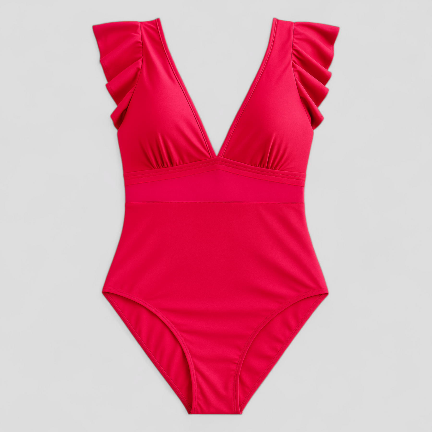 Women's Outfit : Melody | Dames Sexy Badpak met Netdetails in Roze van Pantino