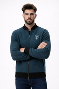 Męski kardigan na zamek 100% wełna merino - ciepły, miękki i wygodny