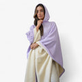 Poncho Unisex con Cappuccio in Pile Quarzo Rosa - Comfort e Stile Estremo