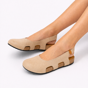 Slingback Zwarte Dames van Echt Leer, Hak 5cm, Ronde Neus: Elegantie & Comfort