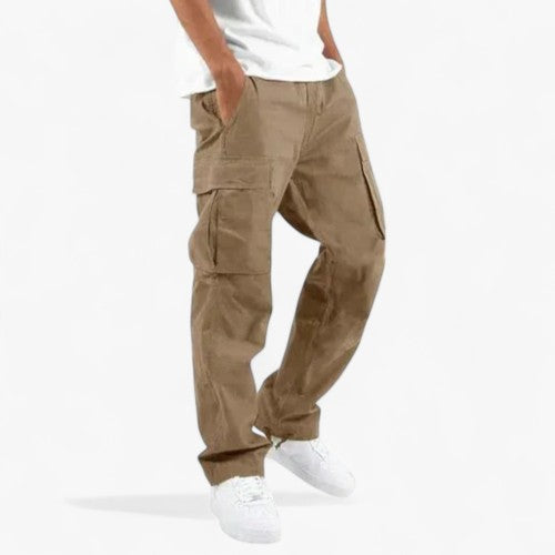 Men's Pants : Daan | Cargobroek in Khaki van Pantino