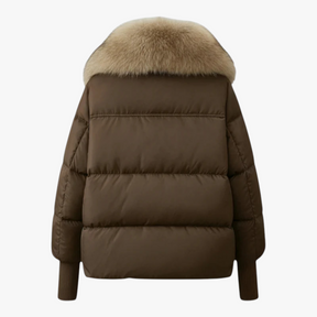 Jacket : Lira | Dames Casual Winterparka met Bontkraag in van Pantino