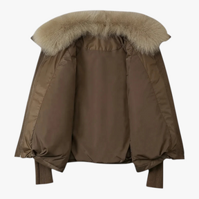 Jacket : Lira | Dames Casual Winterparka met Bontkraag in van Pantino