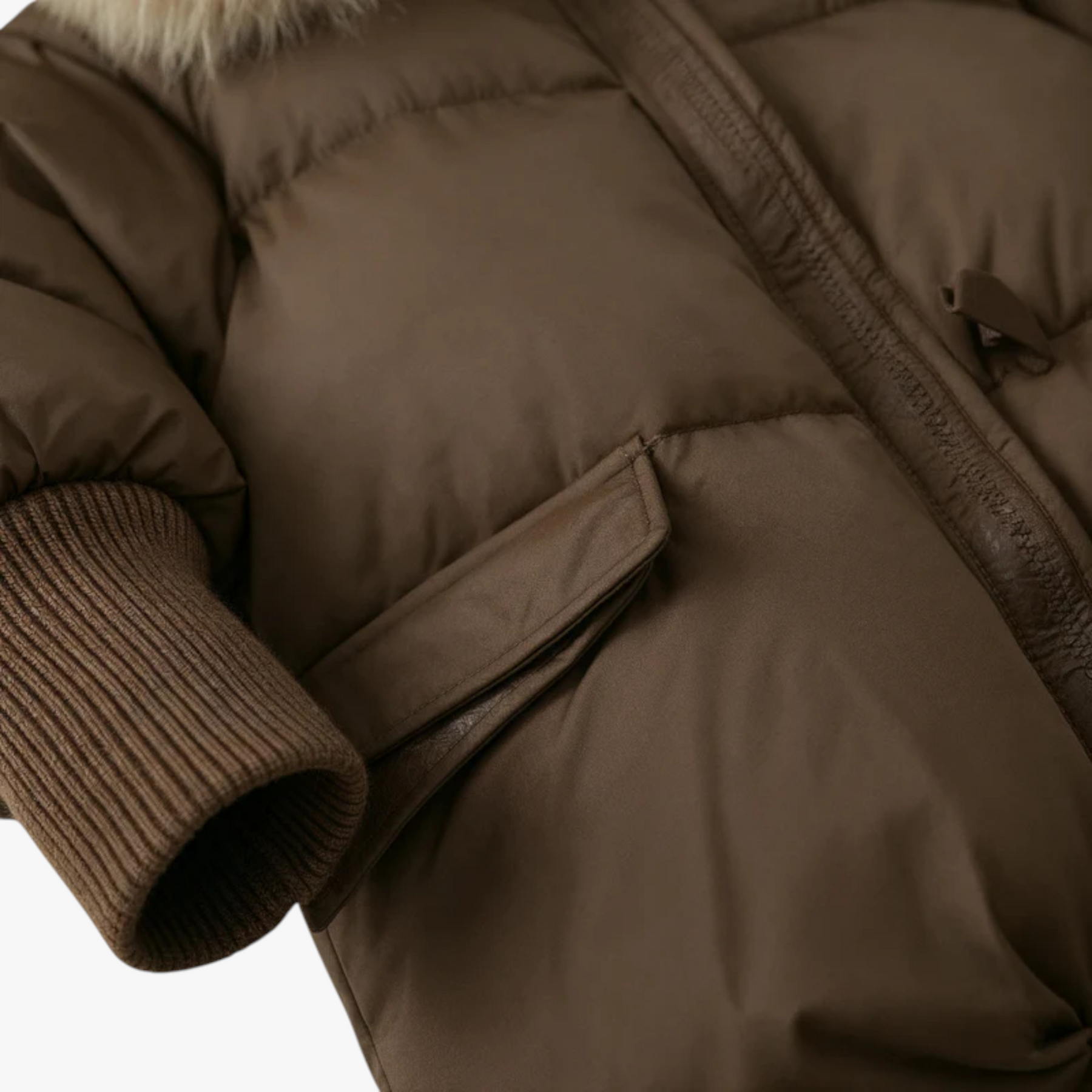 Jacket : Lira | Dames Casual Winterparka met Bontkraag in van Pantino