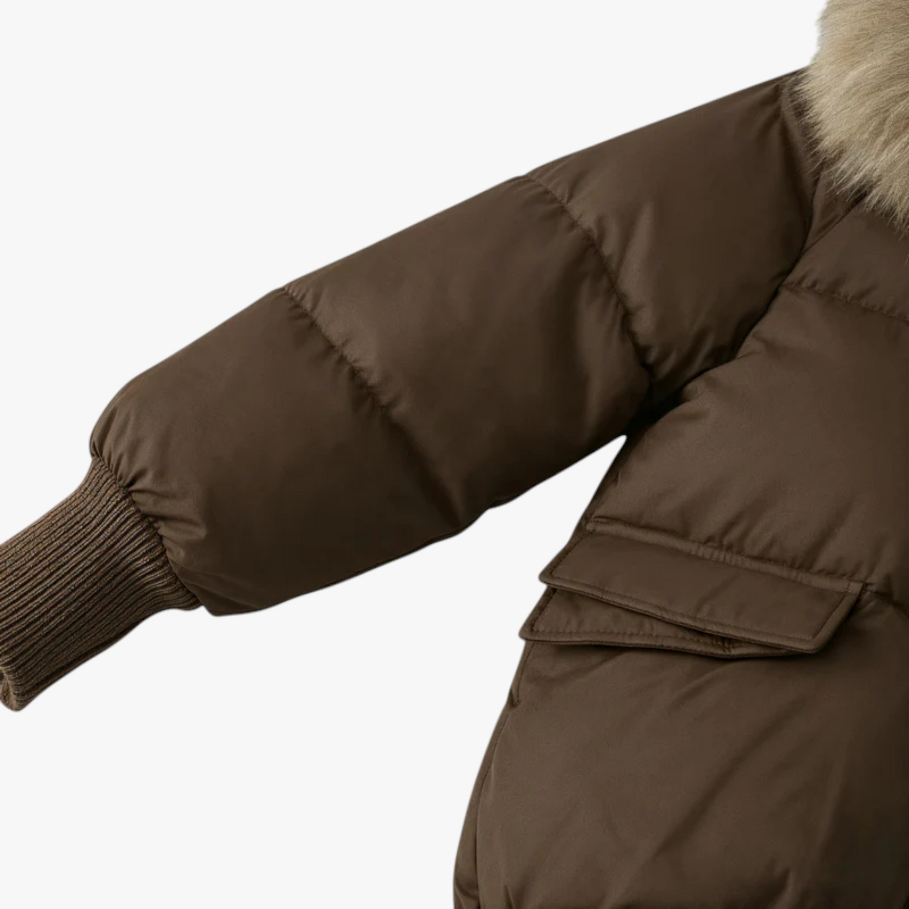 Jacket : Lira | Dames Casual Winterparka met Bontkraag in van Pantino