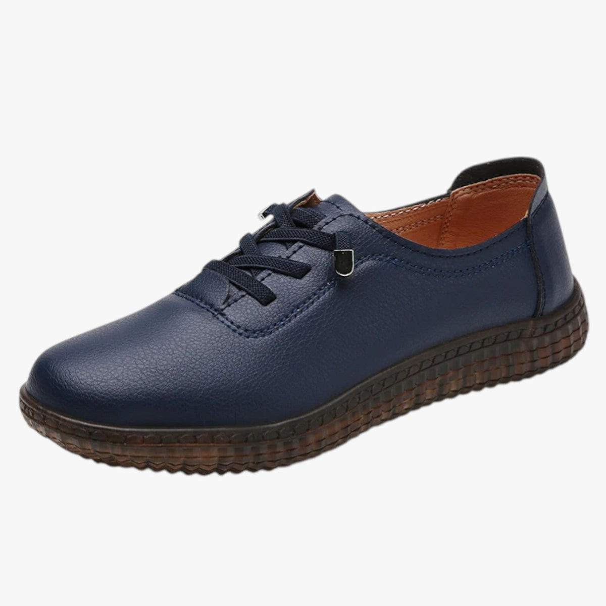 Sneakers : Alena | Dames Ademend Leer Sneakers voor Zomer in Blauw van Pantino