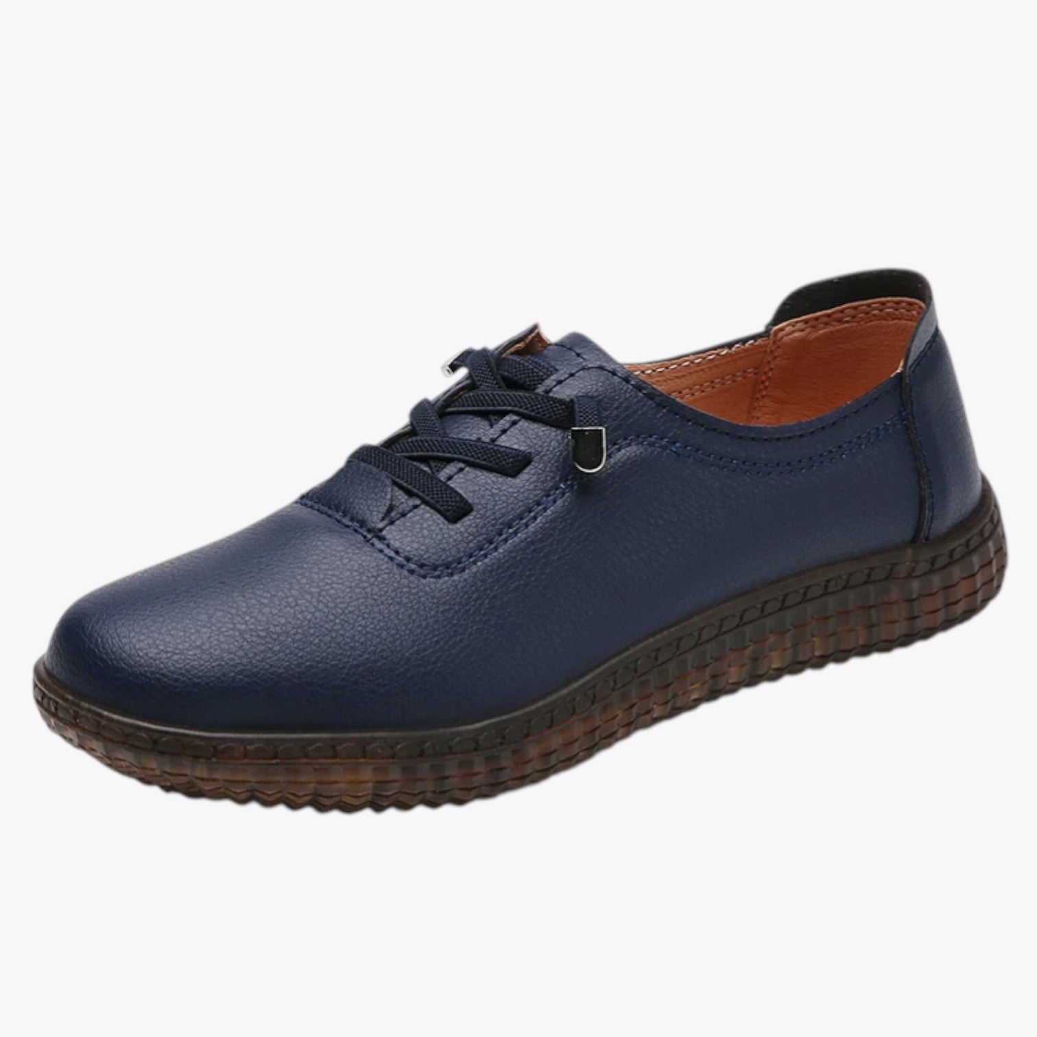 Sneakers : Alena | Dames Ademend Leer Sneakers voor Zomer in Blauw van Pantino