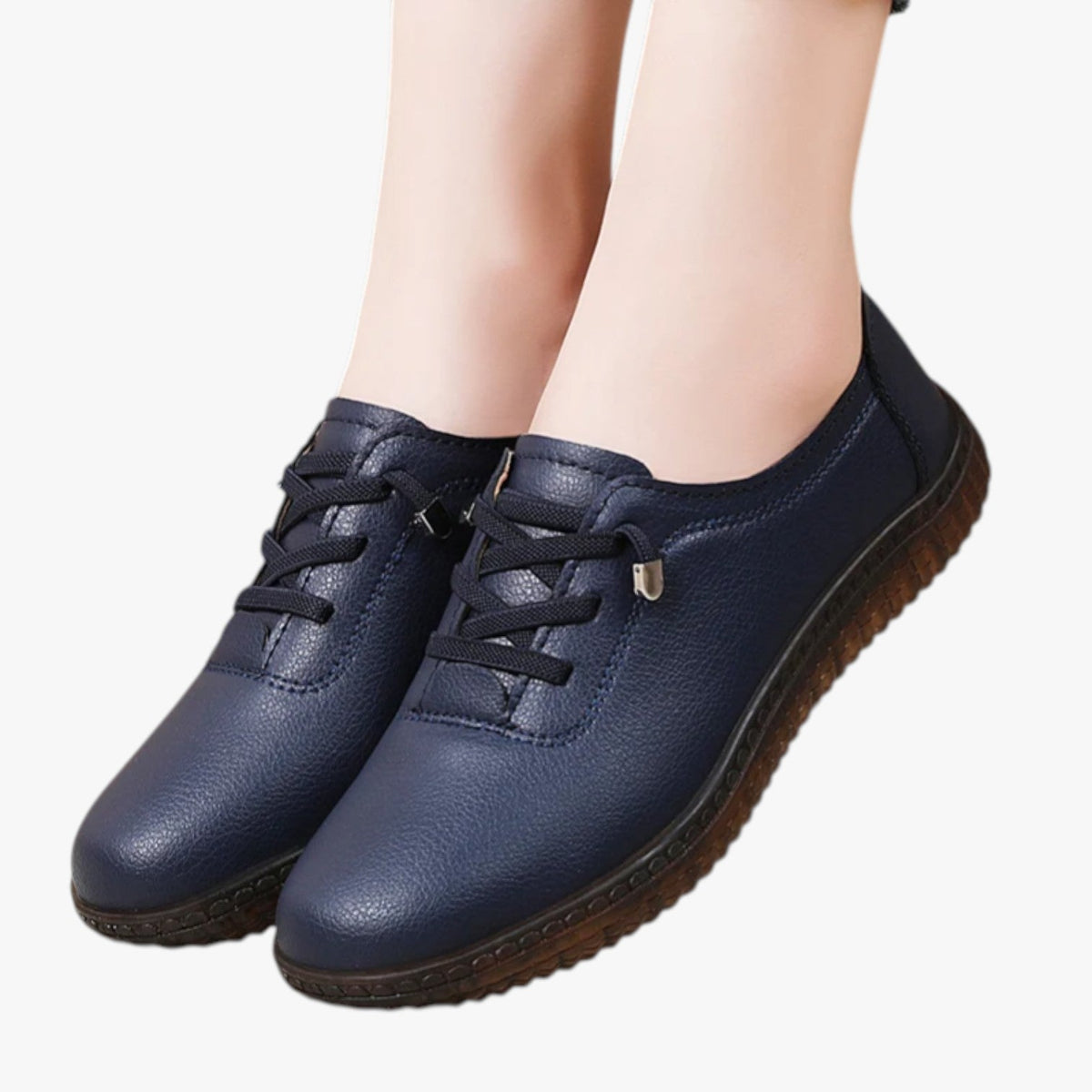 Sneakers : Alena | Dames Ademend Leer Sneakers voor Zomer in van Pantino