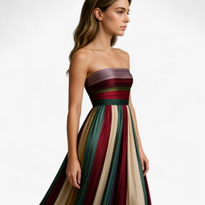 Women's Dress : Katrina | Dames Comfortabele Multicolore Zomerjurk in van Pantino