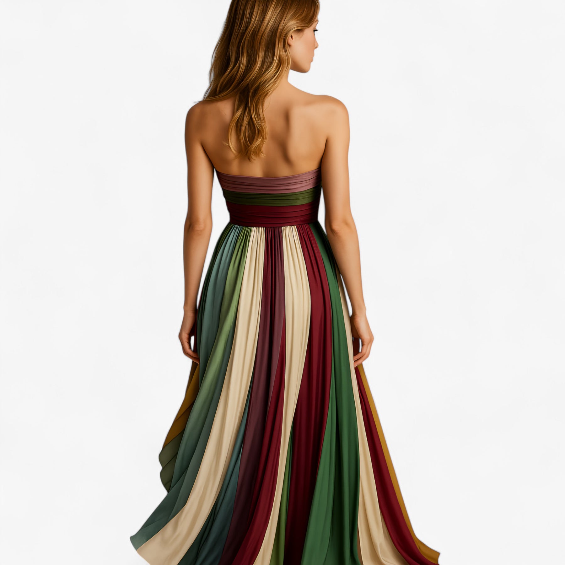 Women's Dress : Katrina | Dames Comfortabele Multicolore Zomerjurk in van Pantino