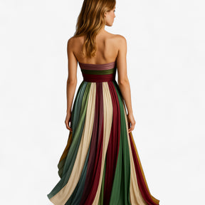 Women's Dress : Katrina | Dames Comfortabele Multicolore Zomerjurk in van Pantino