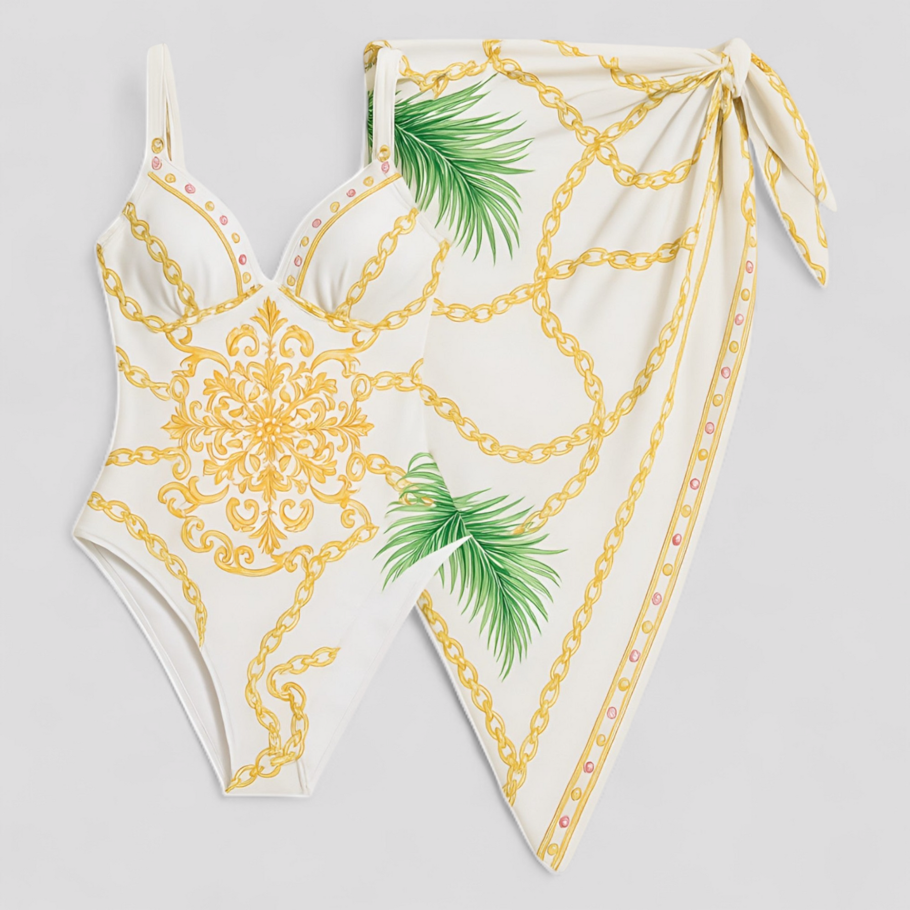Swimsuit : Cara | Dames Elegant Badpak met Comfortabele Pasvorm in Wit van Pantino