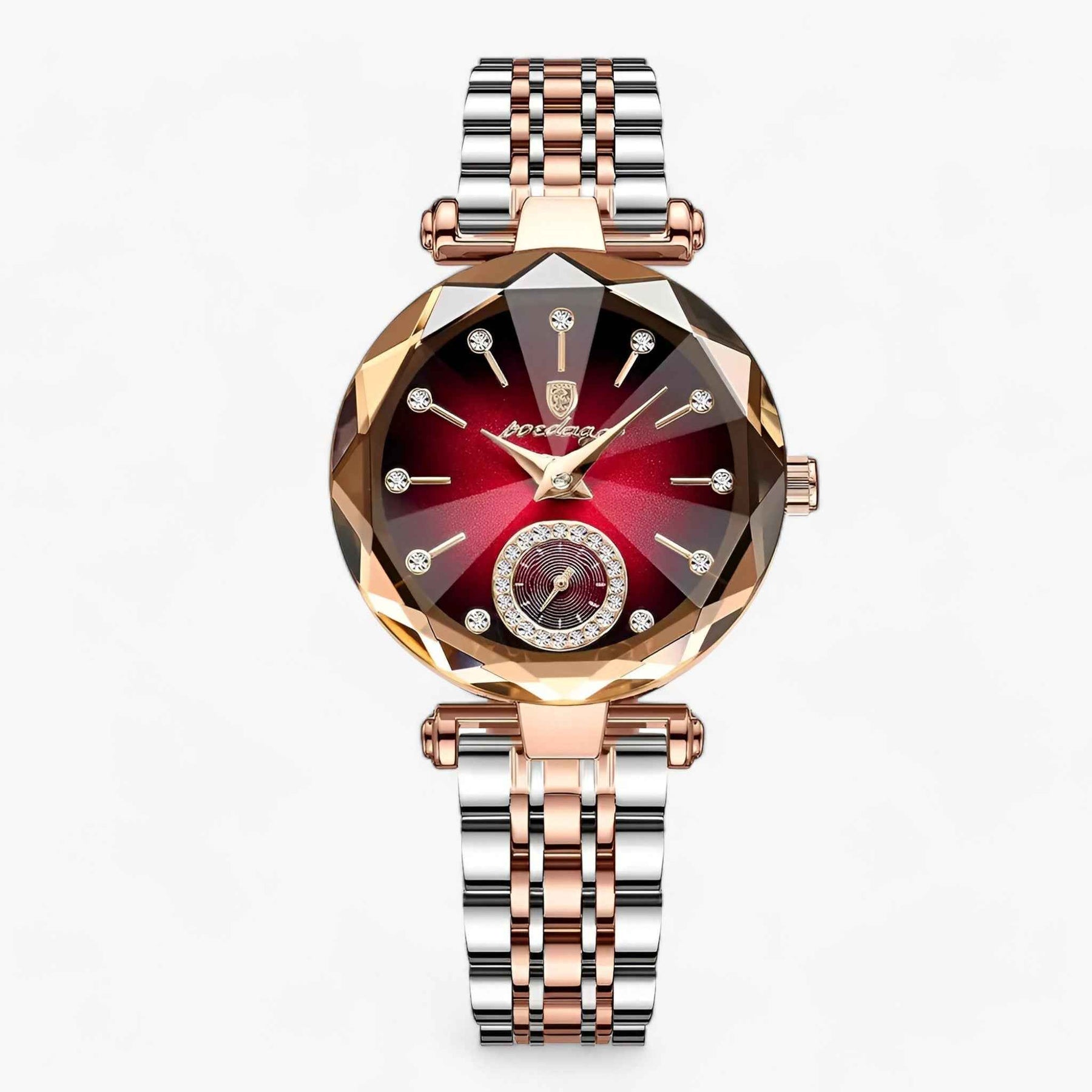 Dameshorloges : ANNELIESE | Dames Elegant Roestvrij Stalen Horloge in Goud Rood S van Pantino