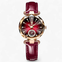 Dameshorloges : ANNELIESE | Dames Elegant Roestvrij Stalen Horloge in Goud Rood L van Pantino