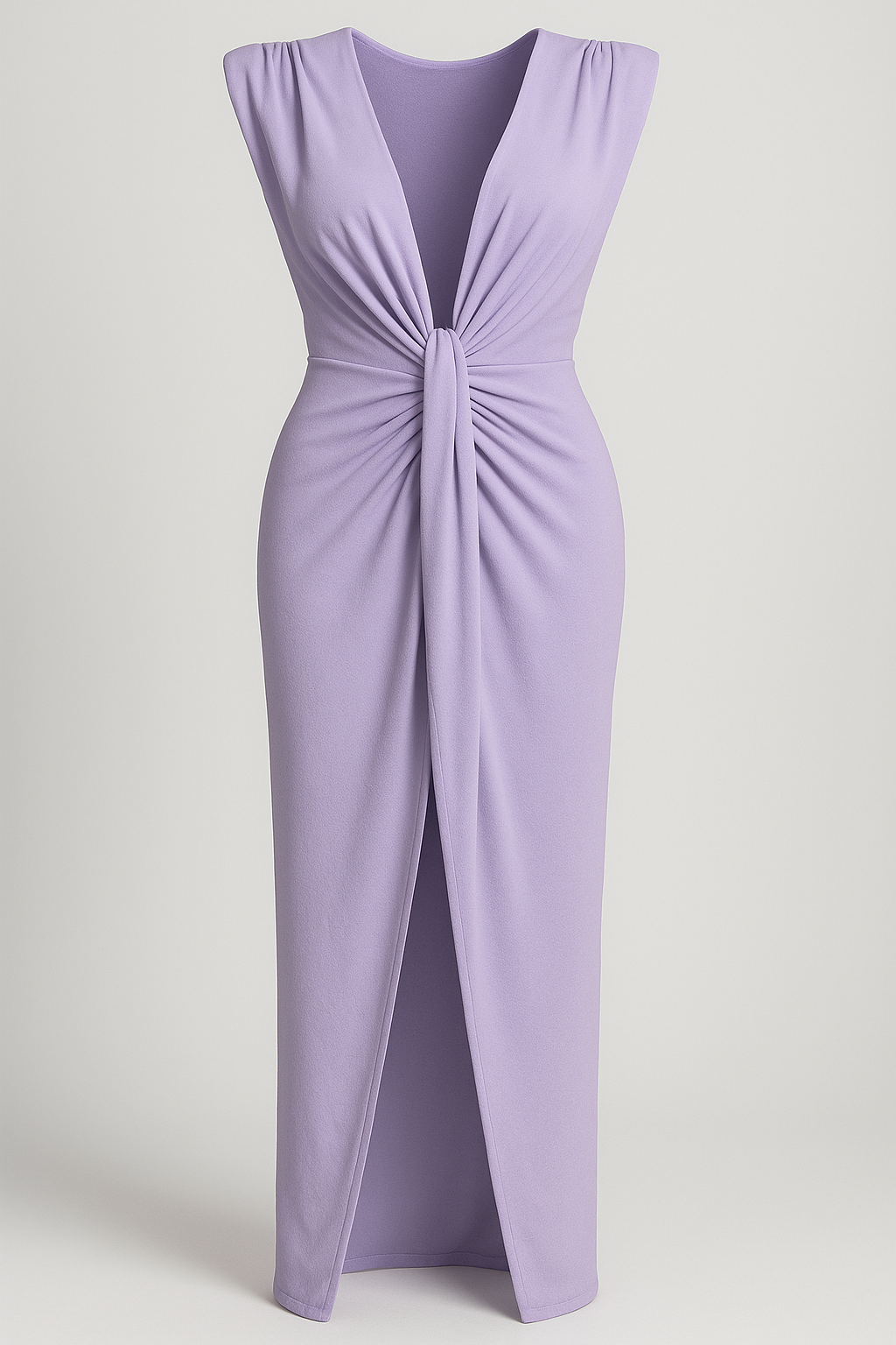 Damesjurken : Jurk Dames Rood - Elegante met Split in Paars One size van Pantino