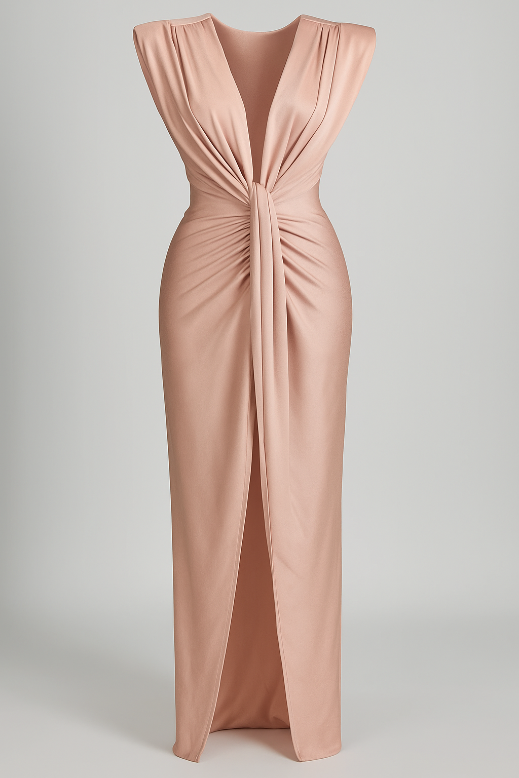 Damesjurken : Jurk Dames Rood - Elegante met Split in Roze One size van Pantino