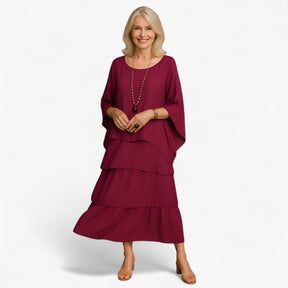 Women's Dress : Palma | Dames Elegante Lange A-Line Maxi Jurk in van Pantino
