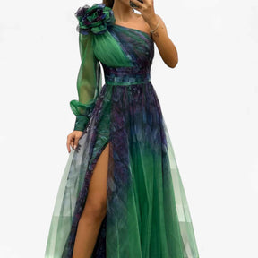 Jurken : Alma | Dames Elegante Lange Maxi Jurk in Groen van Pantino