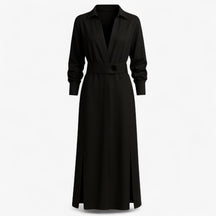 Women's Dress : Maggie | Dames Elegante Lange Maxi Jurk voor Zomer in Zwart van Pantino