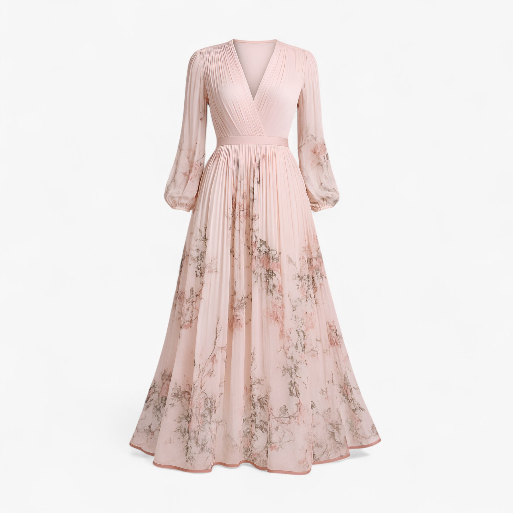 Women's Dress : Amanda | Dames Elegante Lange Zomerjurk Maxi Jurk in Roze van Pantino