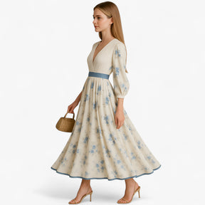 Women's Dress : Amanda | Dames Elegante Lange Zomerjurk Maxi Jurk in van Pantino