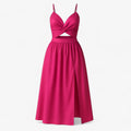 Abito Midi Donna Bianco - Elegante con Spalline Sottili