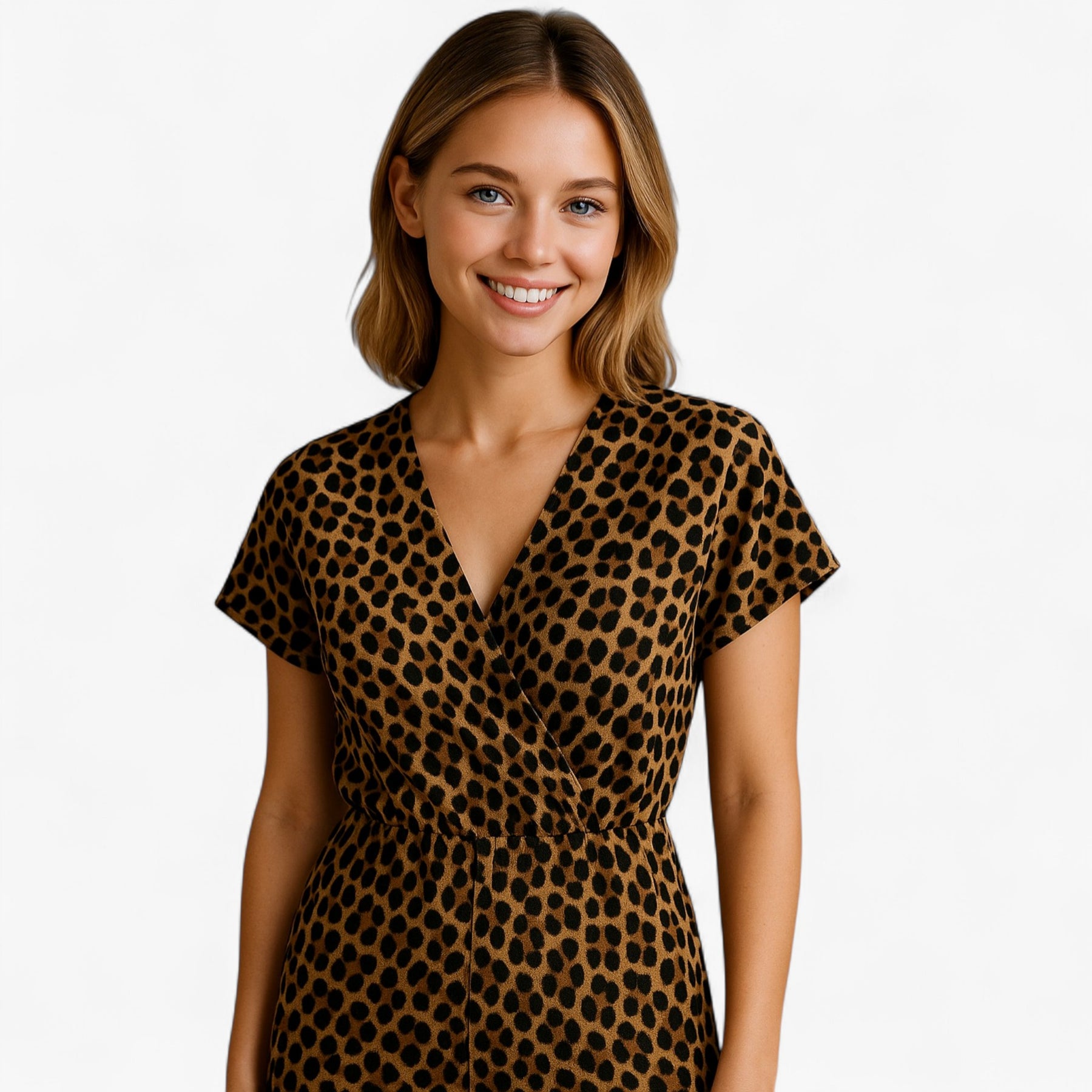 Women's Clothes : Tecla | Dames Elegante Tuta met Panterprint in van Pantino