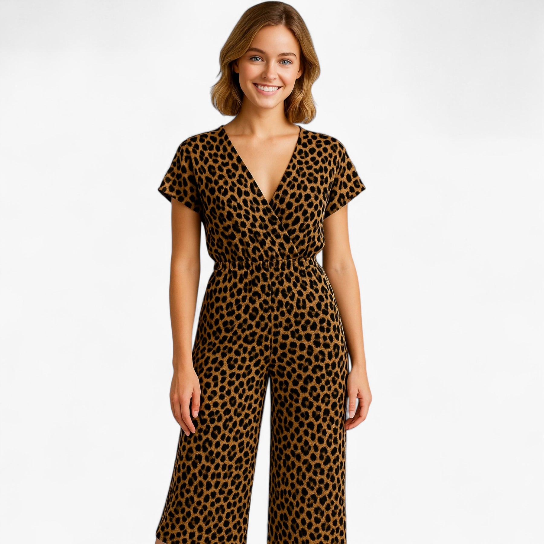 Women's Clothes : Tecla | Dames Elegante Tuta met Panterprint in van Pantino