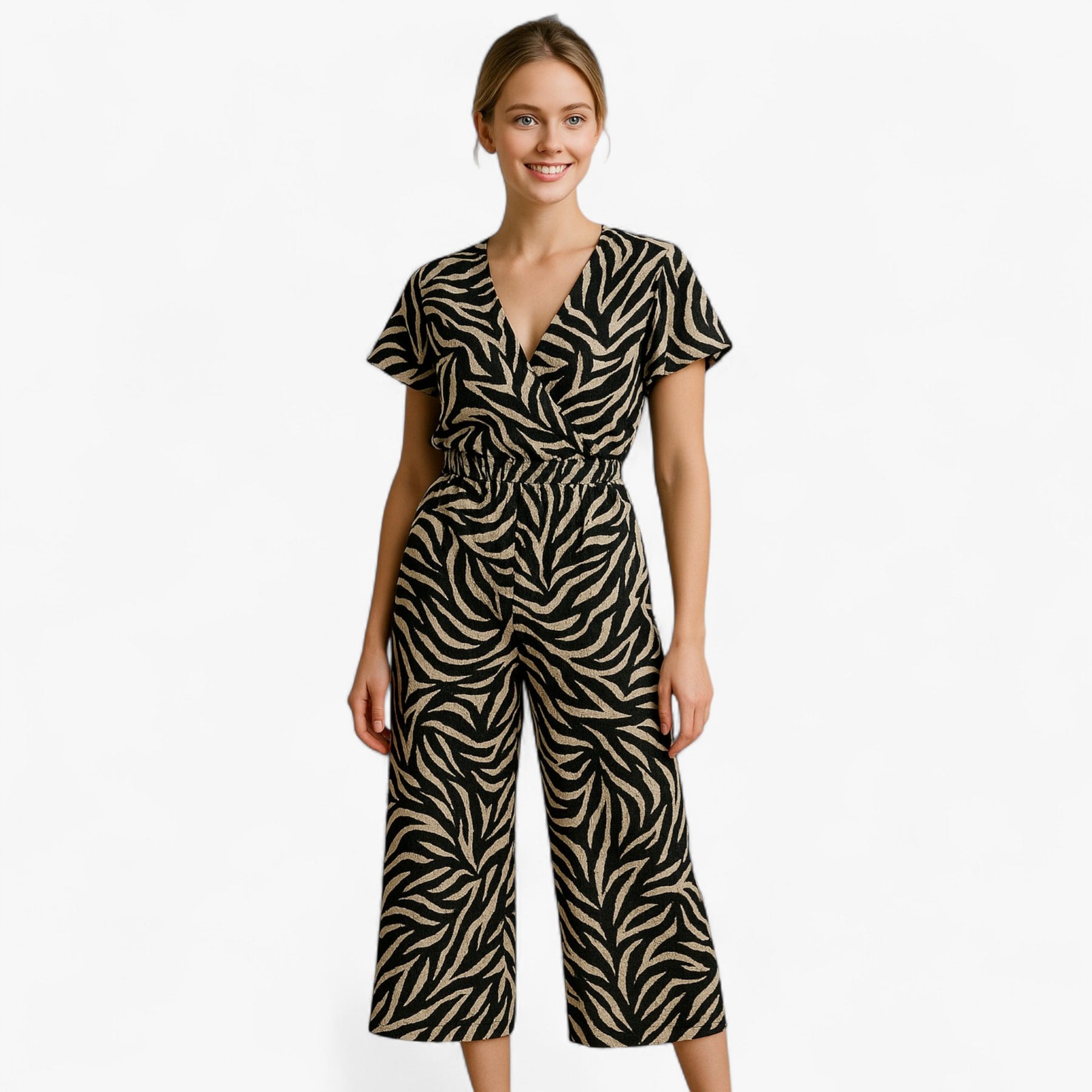 Women's Clothes : Tecla | Dames Elegante Tuta met Panterprint in van Pantino