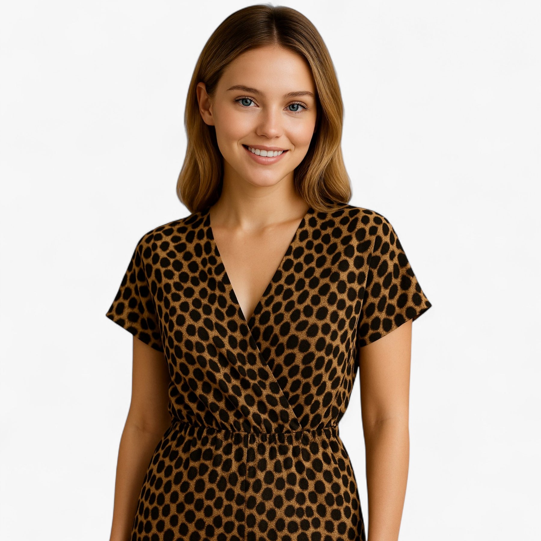 Women's Clothes : Tecla | Dames Elegante Tuta met Panterprint in van Pantino