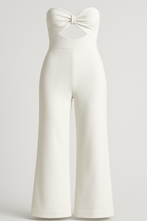 Jumpsuits en Rompers : Brenda | Dames Elegante Jumpsuit voor Elke Gelegenheid in Wit van Pantino