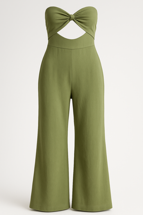 Jumpsuits en Rompers : Brenda | Dames Elegante Jumpsuit voor Elke Gelegenheid in Salie van Pantino