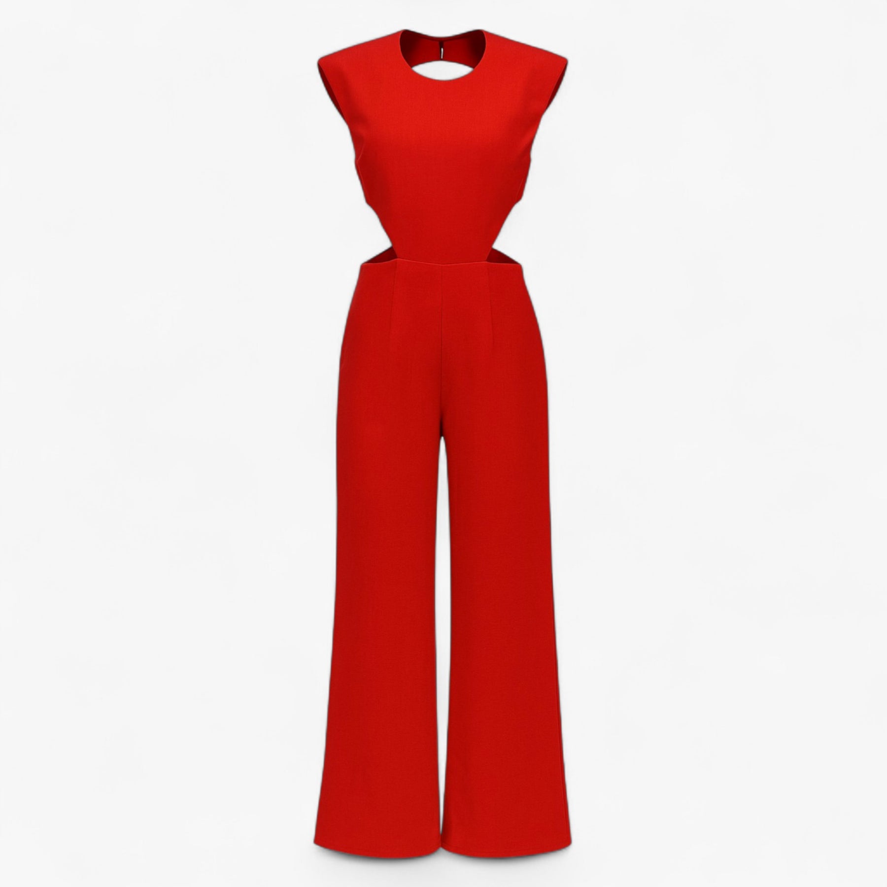 Women's Clothes : Vanna | Dames Feestelijke Jumpsuit Zwart Elegant in Rood van Pantino