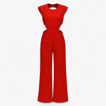 Women's Clothes : Vanna | Dames Feestelijke Jumpsuit Zwart Elegant in Rood van Pantino