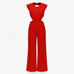 Women's Clothes : Vanna | Dames Feestelijke Jumpsuit Zwart Elegant in Rood van Pantino