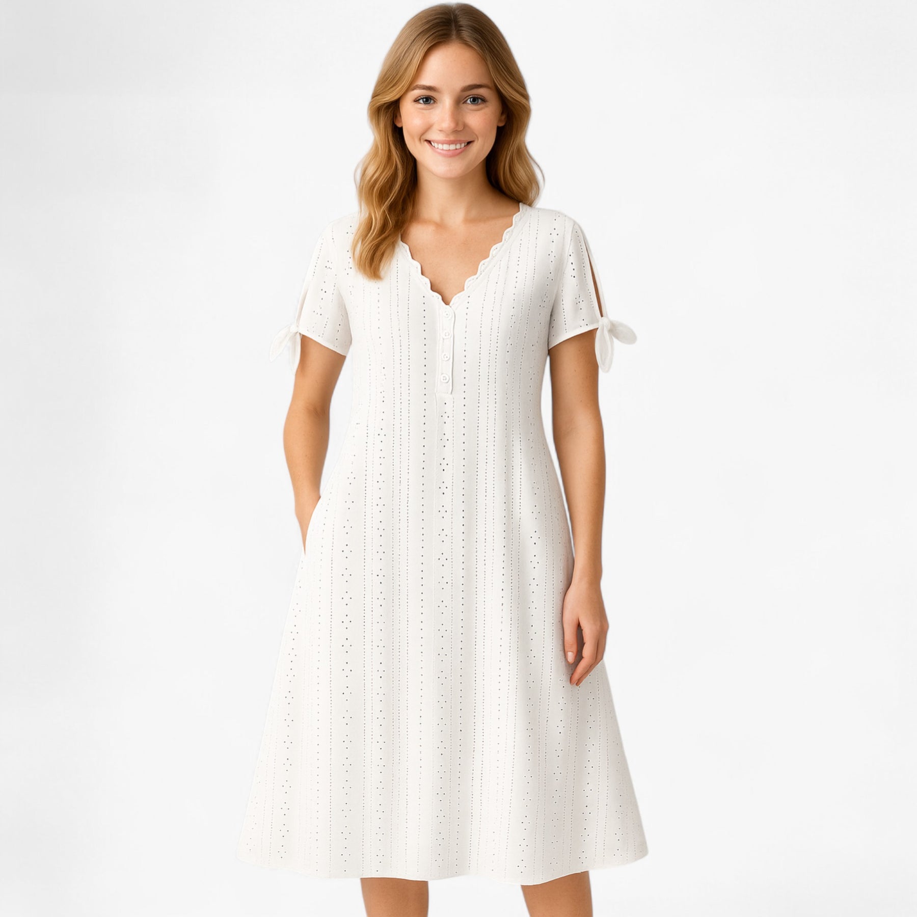 Women's Dress : Brisa | Dames Jurken Zomer V-Hals Elegant in van Pantino