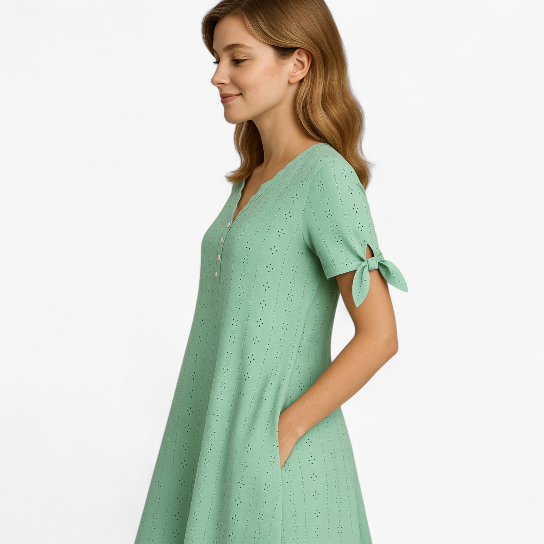 Women's Dress : Brisa | Dames Jurken Zomer V-Hals Elegant in van Pantino
