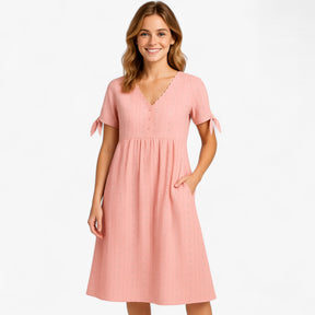 Women's Dress : Brisa | Dames Jurken Zomer V-Hals Elegant in van Pantino