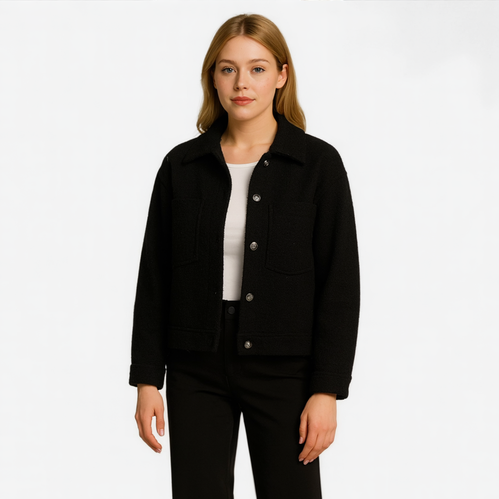 Damesbuitenjassen : Aria | Dames Kwartrits Wollen Jasje voor Koude Dagen in van Pantino