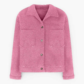 Damesbuitenjassen : Aria | Dames Kwartrits Wollen Jasje voor Koude Dagen in Roze van Pantino