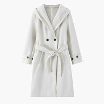 Damesjassen & -jacks : Winterjas Dames Zwart - Lange met Capuchon in Beige van Pantino