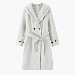 Damesjassen & -jacks : Winterjas Dames Zwart - Lange met Capuchon in Beige van Pantino