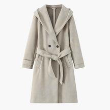 Damesjassen & -jacks : Winterjas Dames Zwart - Lange met Capuchon in Khaki van Pantino