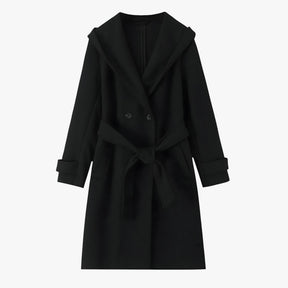 Damesjassen & -jacks : Winterjas Dames Zwart - Lange met Capuchon in Zwart van Pantino