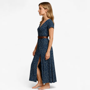 Dress : Nelle | Dames Lange Zomerjurk met Bohémien Stijl in van Pantino