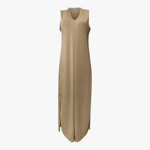 (Pinterest) Jurken : Helen | Dames Lange Zomerjurk met vest in Bruin van Pantino