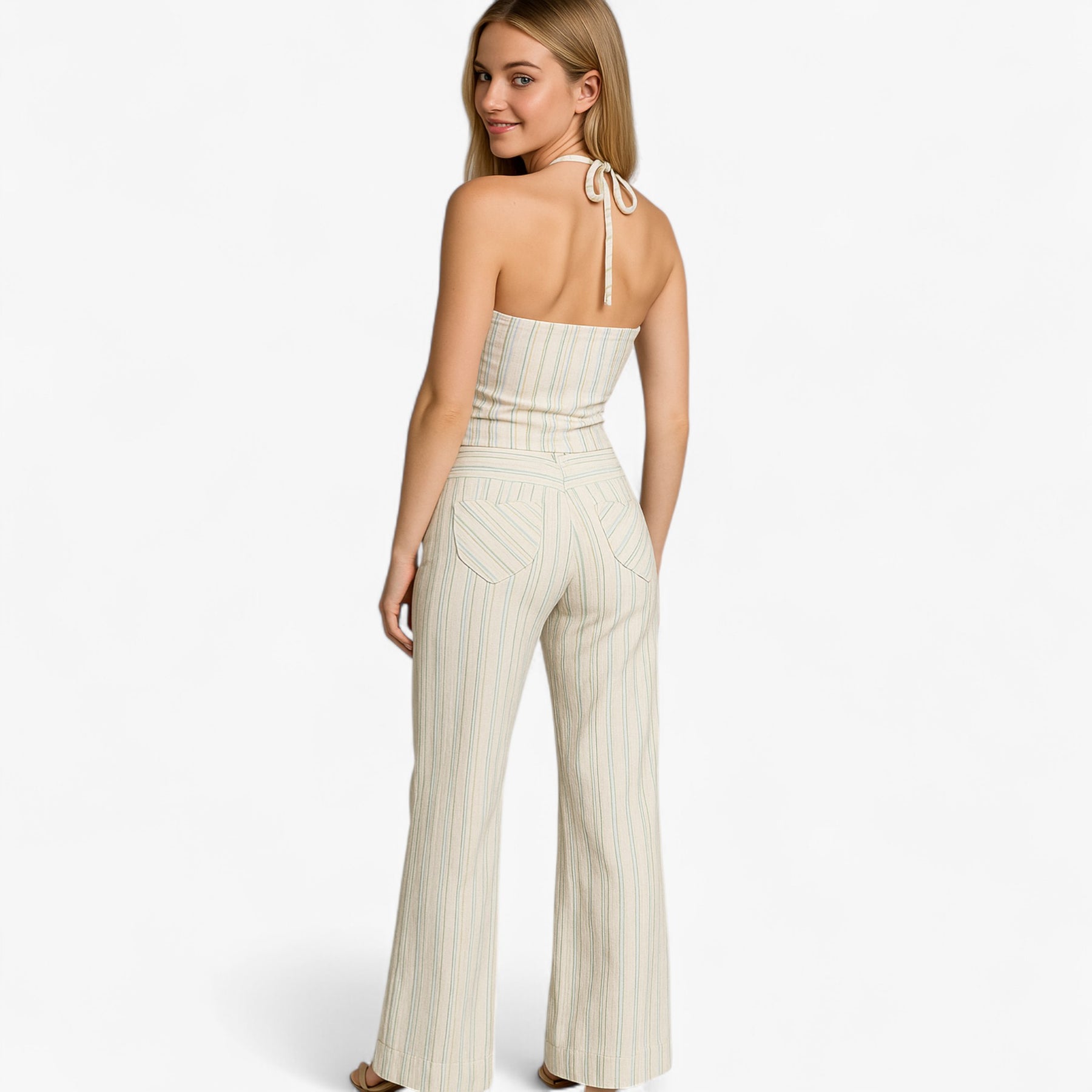 Women Set : Camila | Dames Lichtgewicht Zomer Set met Top en Broek in van Pantino