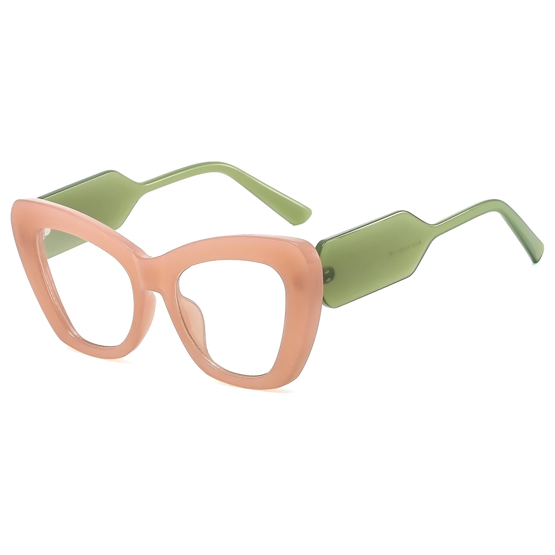 Zonnebrillen : Dames Oversized Cat Eye Zonnebril met UV400 Bescherming - Bloemen Grijs in roze volgens afbeelding van Pantino