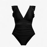 Women's Outfit : Melody | Dames Sexy Badpak met Netdetails in Zwart van Pantino